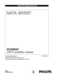 Datasheet BGX885N manufacturer Philips