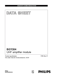 Datasheet BGY204 manufacturer Philips