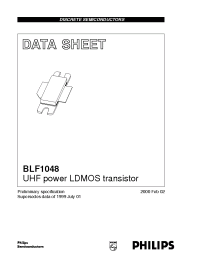 Datasheet BLF1048 manufacturer Philips