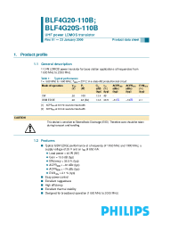 Datasheet BLF4G20-110B manufacturer Philips