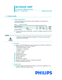 Datasheet BLF6G20-180P manufacturer Philips