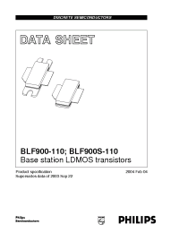 Datasheet BLF900S-110 manufacturer Philips