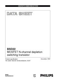 Datasheet BSD22 manufacturer Philips