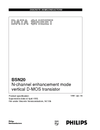 Datasheet BSN20 manufacturer Philips