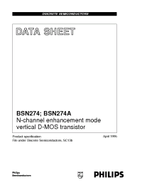 Datasheet BSN274 manufacturer Philips