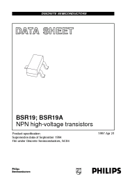 Datasheet BSR19A производства Philips
