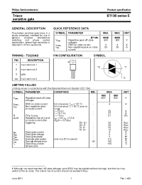 Datasheet BT136-800E manufacturer Philips