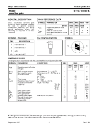 Datasheet BT137-600E manufacturer Philips