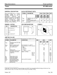 Datasheet BT138B-500F manufacturer Philips