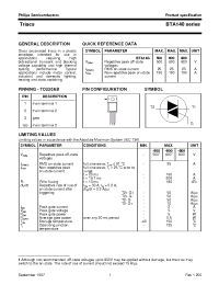 Datasheet BTA140 manufacturer Philips