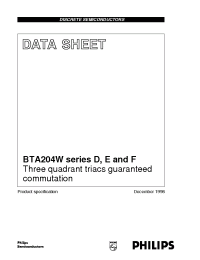 Datasheet BTA204W-500F manufacturer Philips