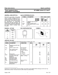 Datasheet BTA208S-600F manufacturer Philips