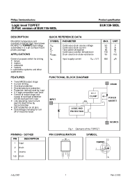 Datasheet BUK139-50DL manufacturer Philips