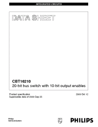Datasheet CBT16210DL manufacturer Philips