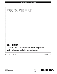 Datasheet CBT16292 manufacturer Philips