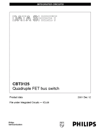 Datasheet CBT3125DB производства Philips