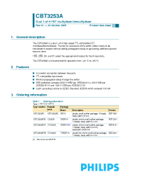 Datasheet CBT3253ADS manufacturer Philips