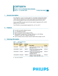 Datasheet CBT3257APW производства Philips