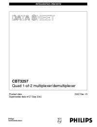 Datasheet CBT3257D manufacturer Philips