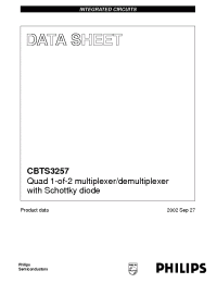 Datasheet CBTS3257DB manufacturer Philips