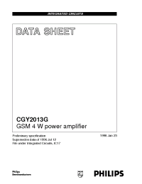Datasheet CGY2013G/C1 производства Philips