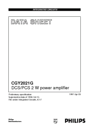 Datasheet CGY2021G производства Philips