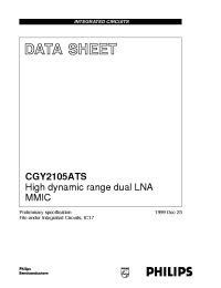 Datasheet CGY2105ATS manufacturer Philips