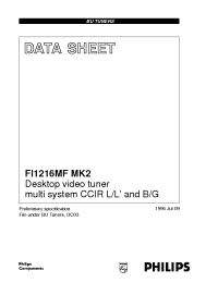Datasheet FI1216MF manufacturer Philips