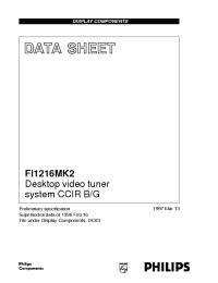 Datasheet FI1216MK2 manufacturer Philips