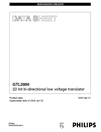 Datasheet GTL2000DGG manufacturer Philips