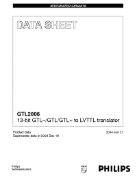 Datasheet GTL2006 manufacturer Philips