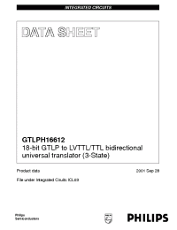 Datasheet GTLPH16612DL manufacturer Philips
