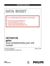 Datasheet HEF4007UBU производства Philips
