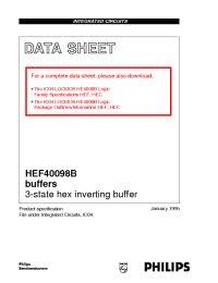 Datasheet HEF40098BD производства Philips