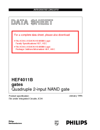 Datasheet HEF4011BDB manufacturer Philips
