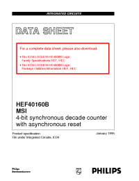 Datasheet HEF40160B производства Philips