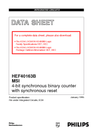 Datasheet HEF40163BF производства Philips