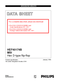 Datasheet HEF40174BF производства Philips