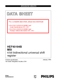 Datasheet HEF40194BN производства Philips