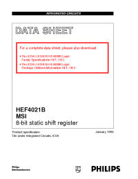 Datasheet HEF4021BDB manufacturer Philips