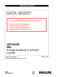 Datasheet HEF4022BT производства Philips