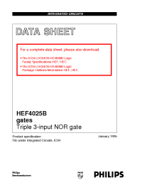 Datasheet HEF4025BN производства Philips