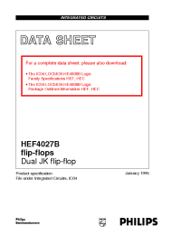 Datasheet HEF4027BU manufacturer Philips
