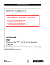 Datasheet HEF4043BN manufacturer Philips