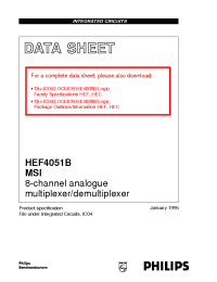 Datasheet HEF4051BD manufacturer Philips