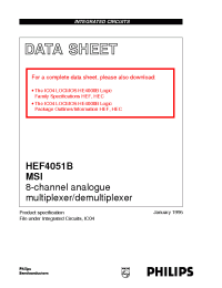 Datasheet HEF4051BDB производства Philips