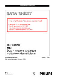 Datasheet HEF4052BDB производства Philips