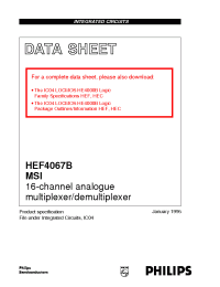 Datasheet HEF4067BDF производства Philips