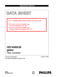 Datasheet HEF4069UBD manufacturer Philips