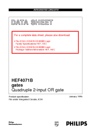 Datasheet HEF4071BF manufacturer Philips